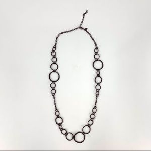 Lia Sophia Haute Chocolate 36” to 39” Bronze Brown Ring Necklace